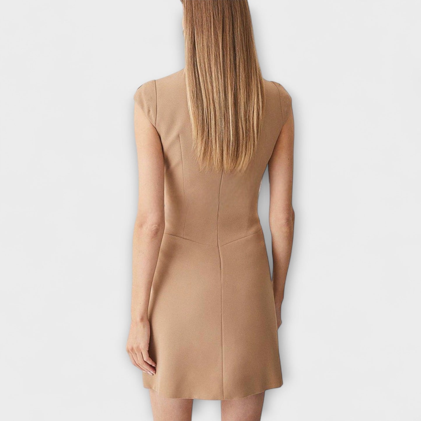 Elowen – Vestido Mini em Patchwork com Inspiração Militar