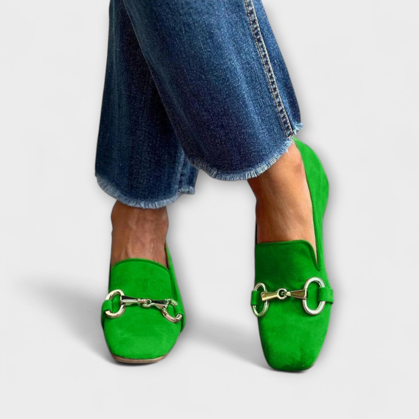 Taliah – Sapatos slip-on com bico quadrado e fivela