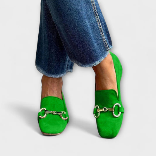 Taliah – Sapatos slip-on com bico quadrado e fivela