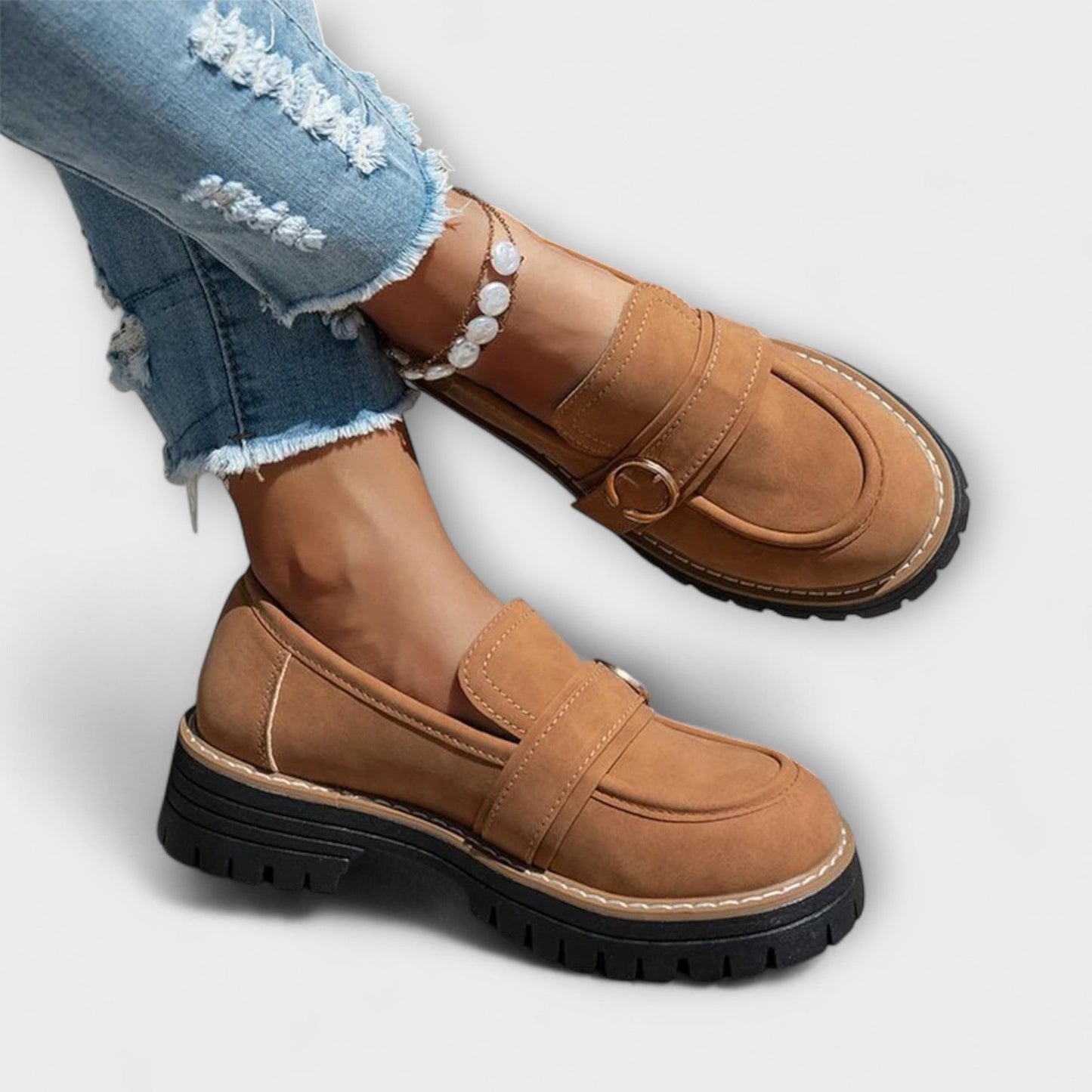 Lora – Mocassins casuais com bico redondo