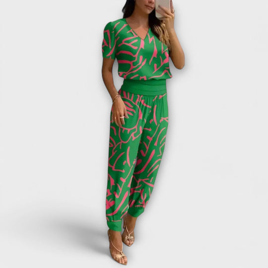Irmelin – Conjunto Elegante com Blusa e Calça
