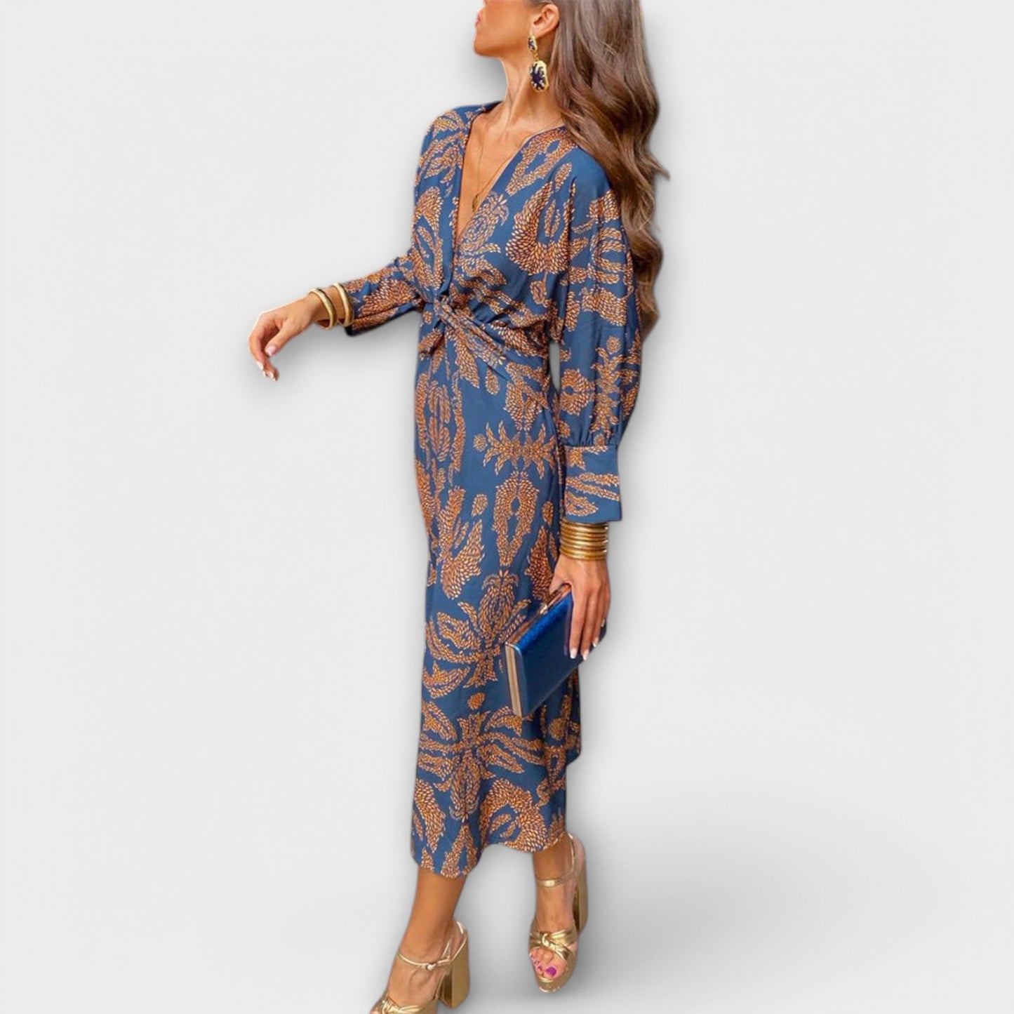 Oriana - Vestido Elegante com Mangas Longas