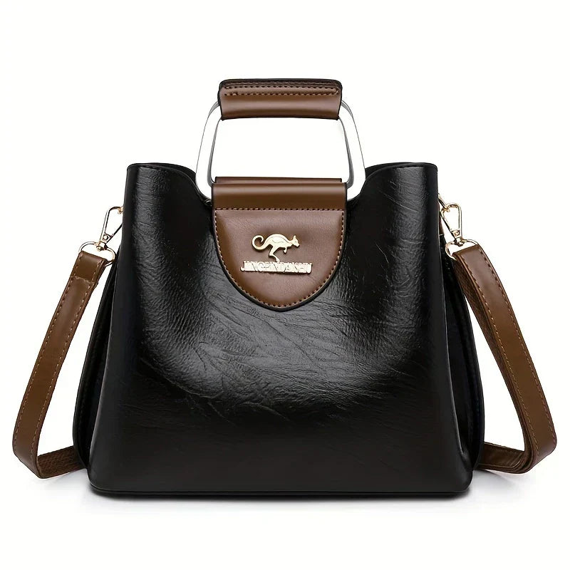 Isabella - Bolsa Bucket de Couro Chic