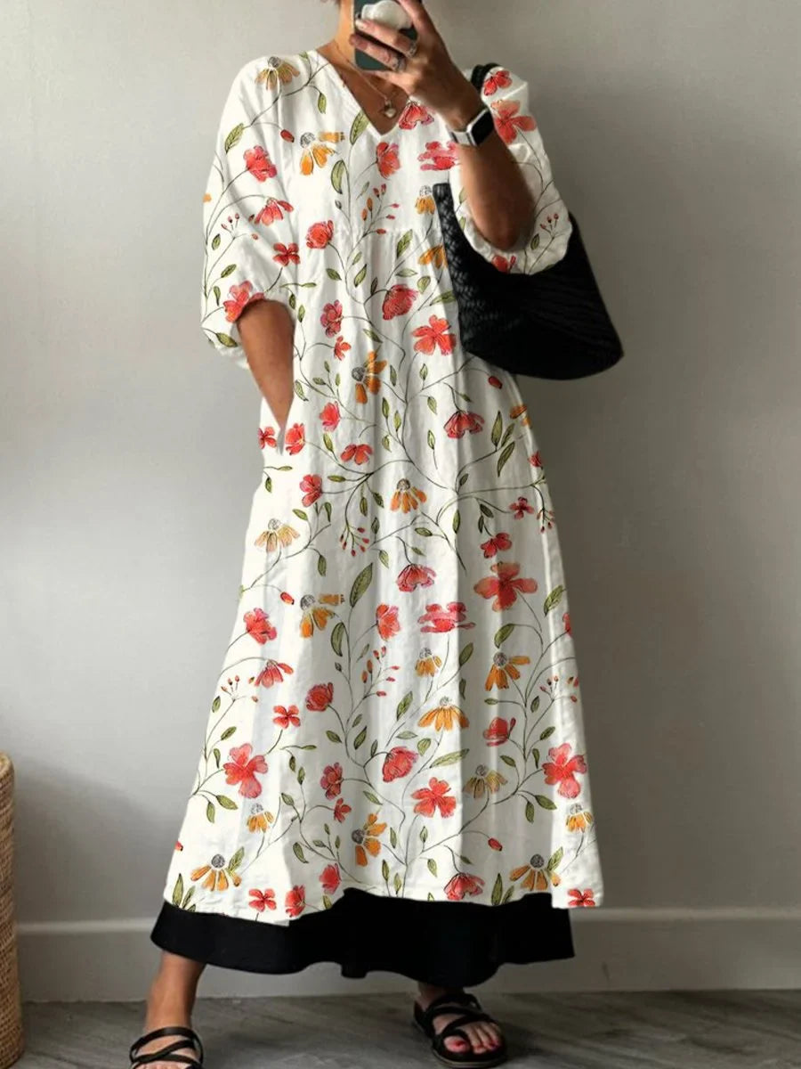 Vestido Elegante Estampado Ana