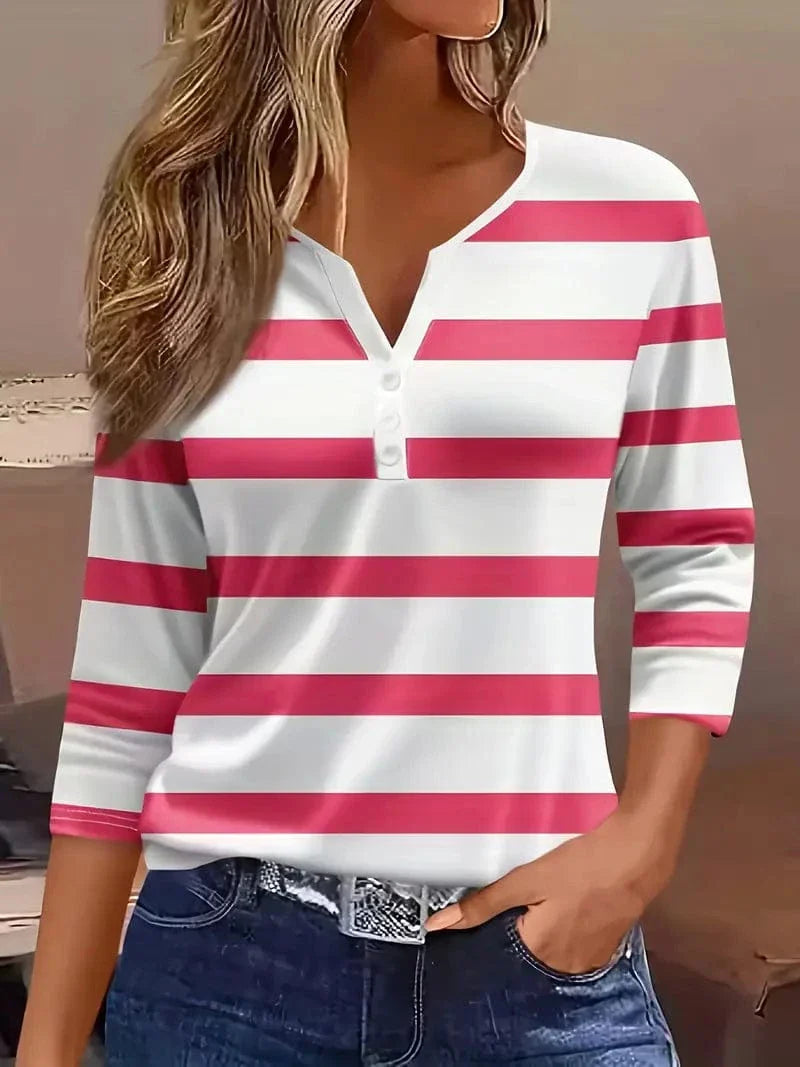 Blusa Dakota Jane Listrada com Decote em V