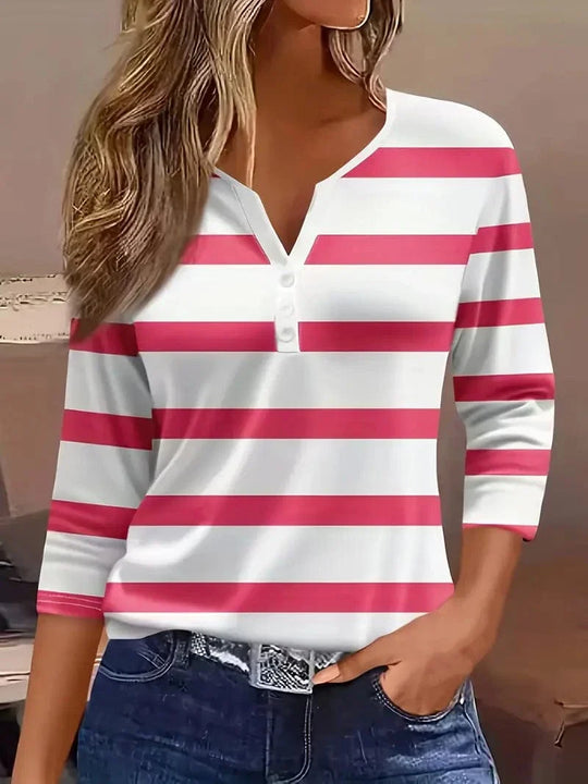 Blusa Dakota Jane Listrada com Decote em V