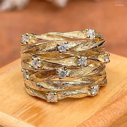 Anel Boho Vintage Dourado
