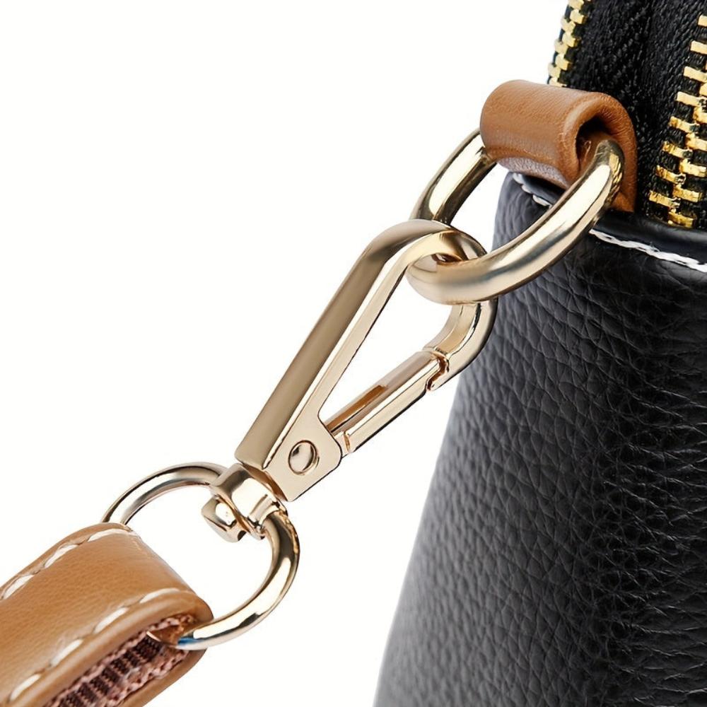 Bolsa Crossbody Mila Litchi com Estampa Em relevo