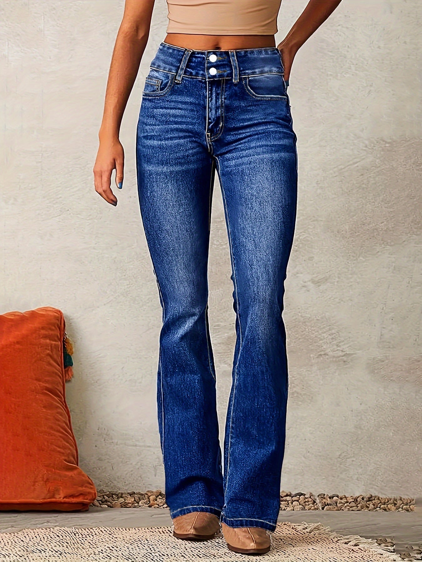 Andiara - Jeans de Cintura Alta Sflare