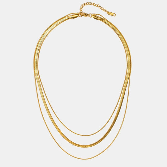 Colar de Corrente Multicamadas Dourado