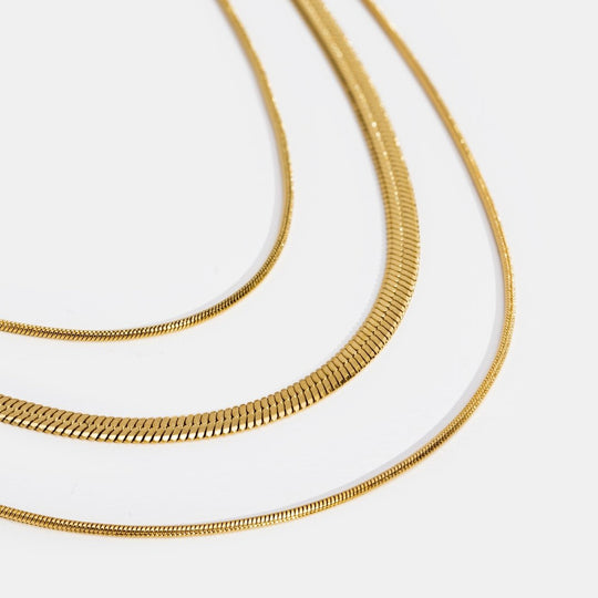 Colar de Corrente Multicamadas Dourado