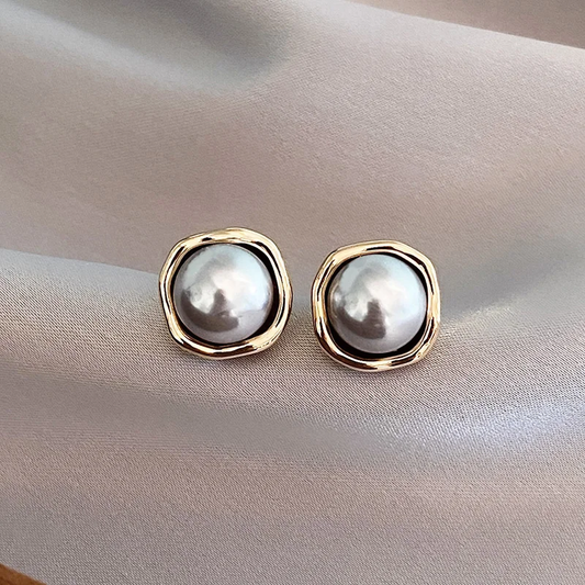 Brincos de Pérola Vintage Elegantes