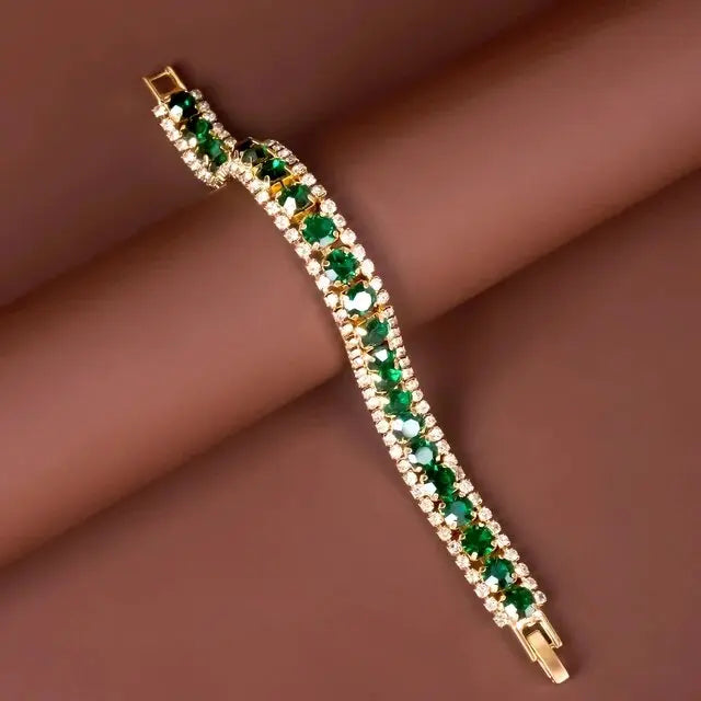 Pulseira Verde Dourada