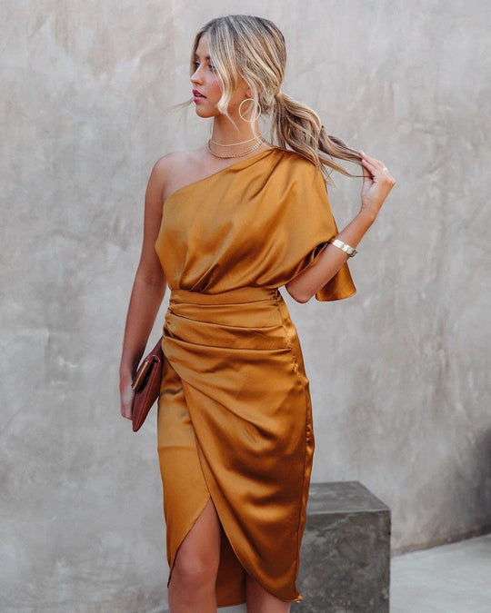 Kaelani | Vestido de Cetim Chic