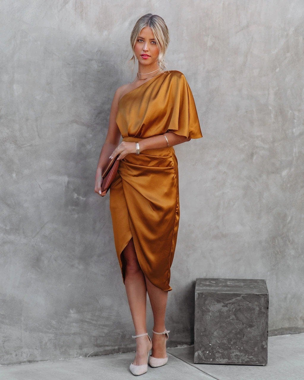 Kaelani | Vestido de Cetim Chic