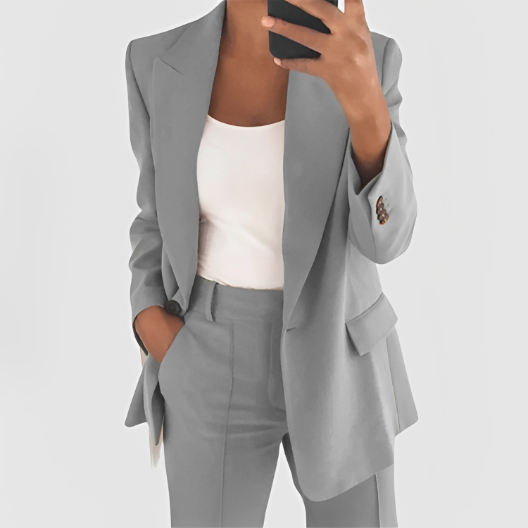 Luna™ - Conjunto de Blazer Estiloso e Refinado