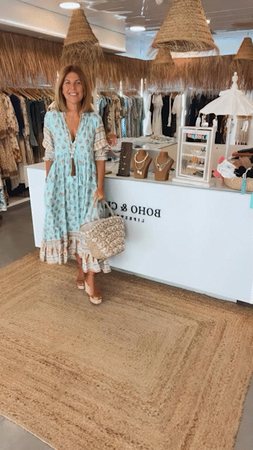 Peyton – Vestido Boêmio de Manga Longa com Lanternas