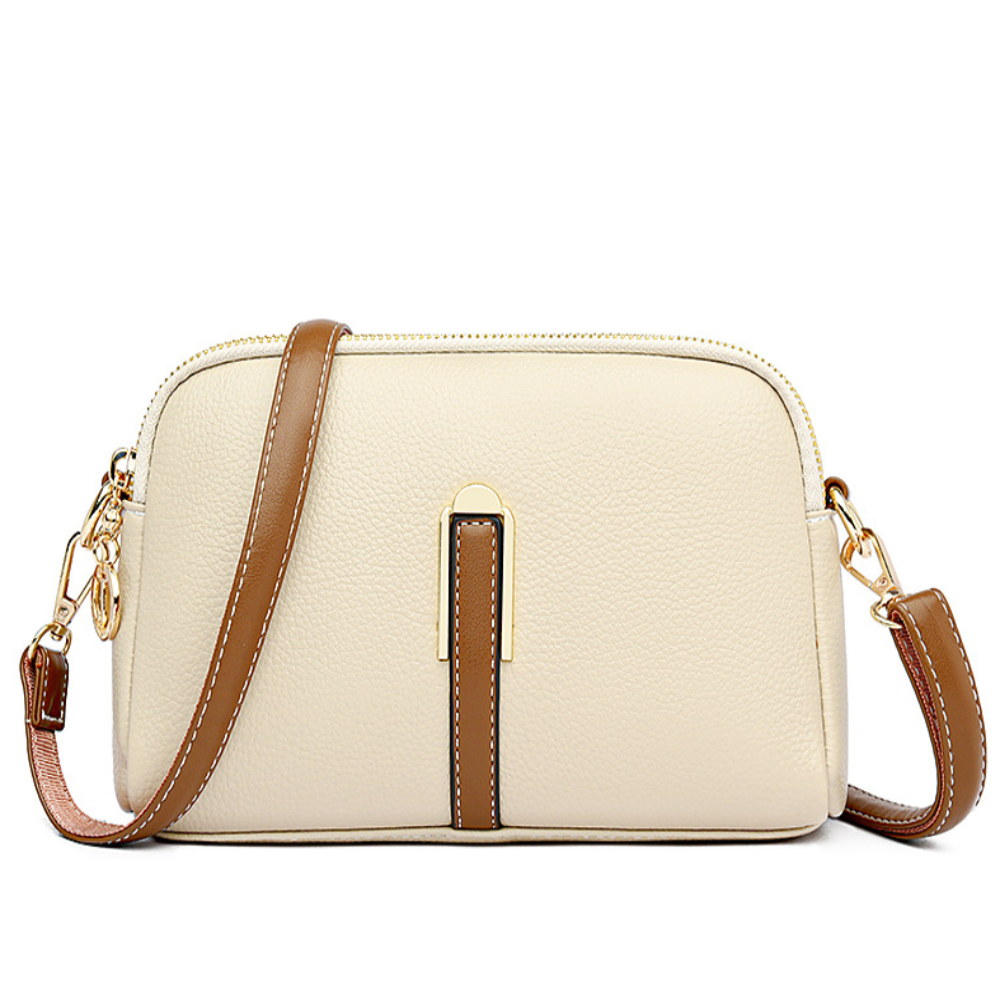 Bolsa Crossbody Mila Litchi com Estampa Em relevo