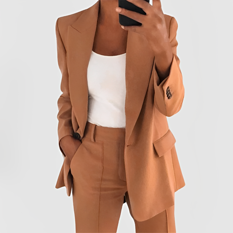 Luna™ - Conjunto de Blazer Estiloso e Refinado