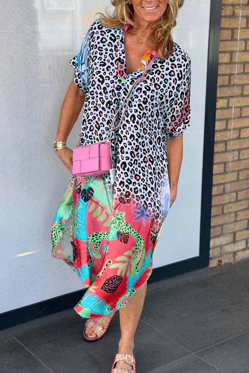 Amanda | Vestido Leopardo Relaxado
