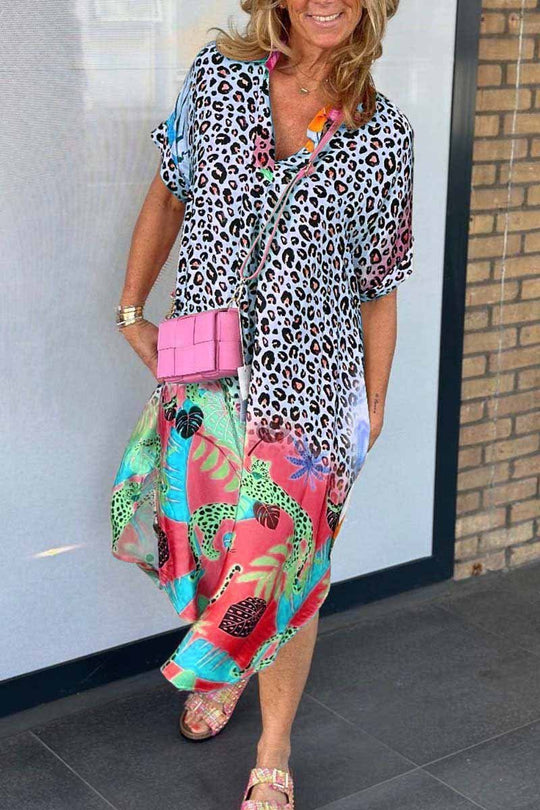 Amanda | Vestido Leopardo Relaxado
