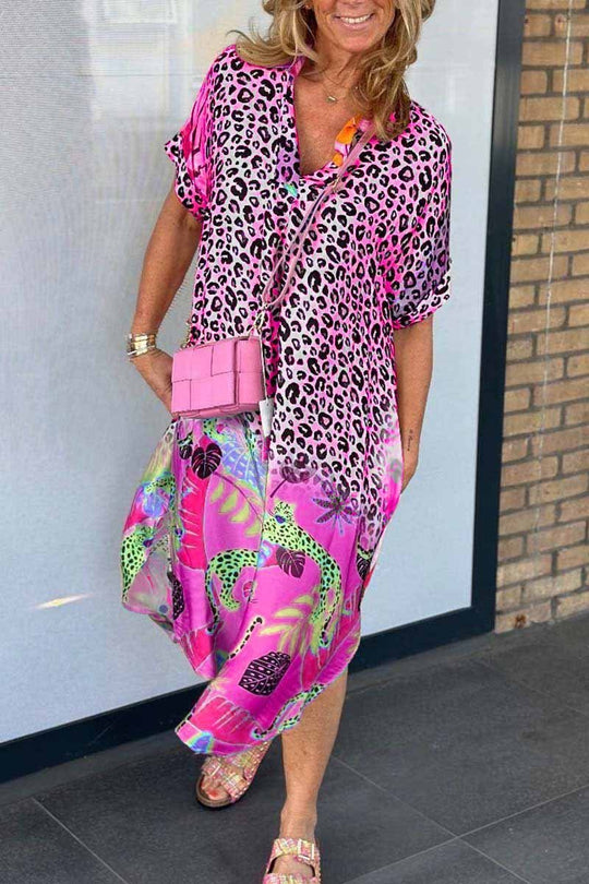 Amanda | Vestido Leopardo Relaxado
