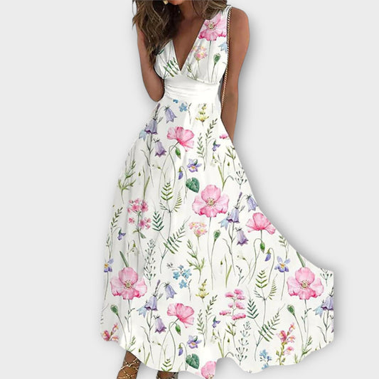 Romy - Vestido Floral com Decote em V