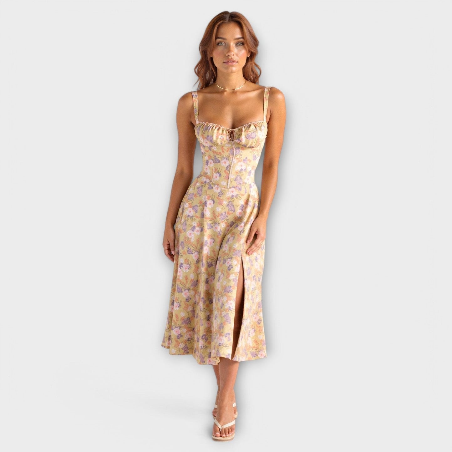 Kiana - Vestido Midi de Corpete