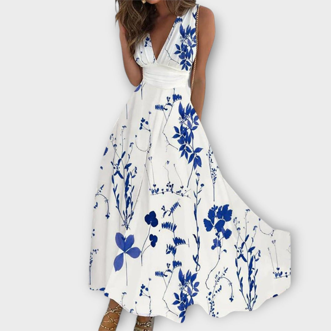 Romy - Vestido Floral com Decote em V