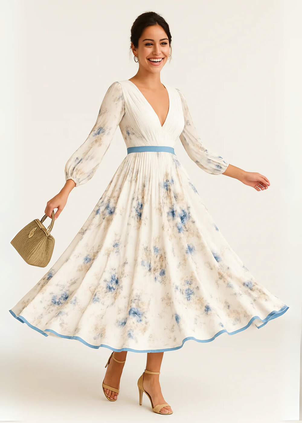 Katie | Vestido Maxi Floral Elegante