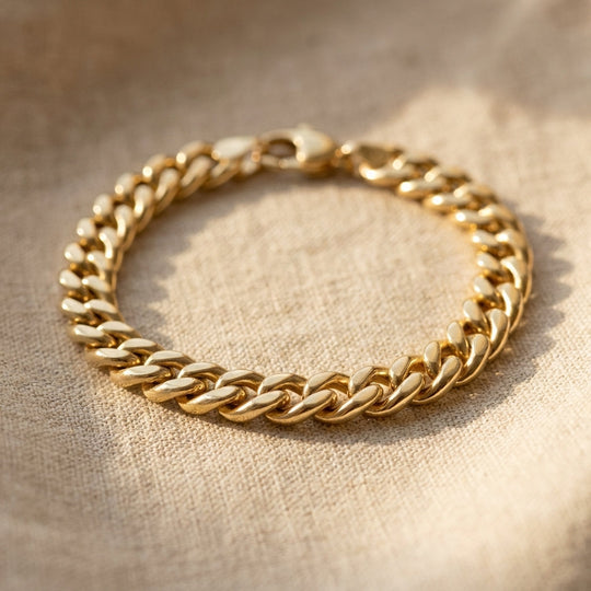 Pulseira Cubana de Ouro Antigo