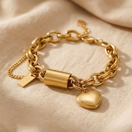 Pulseira Chunky Dourada Elegante