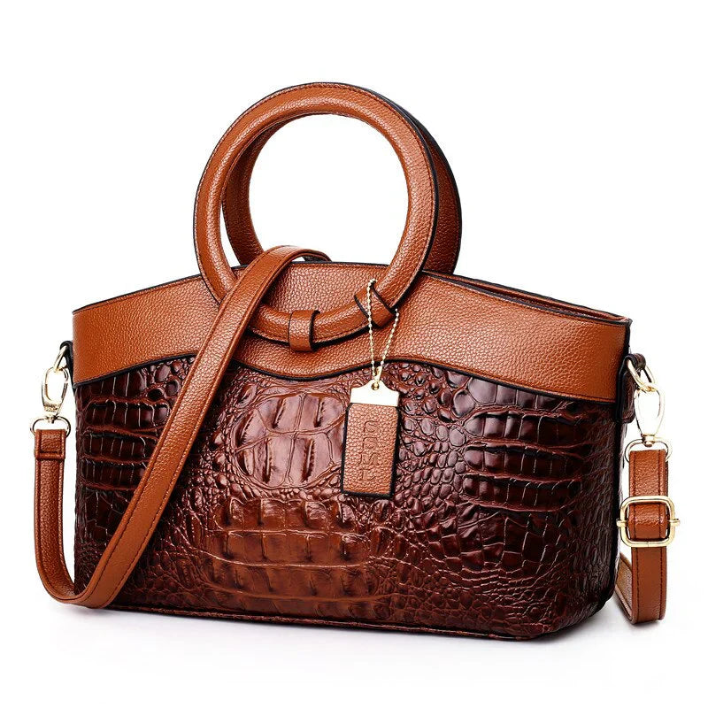 Frances - Bolsa de Ombro de Couro Clássica Heritage