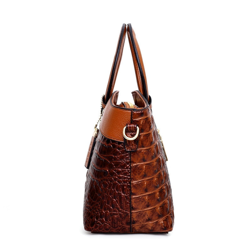 Frances - Bolsa de Ombro de Couro Clássica Heritage