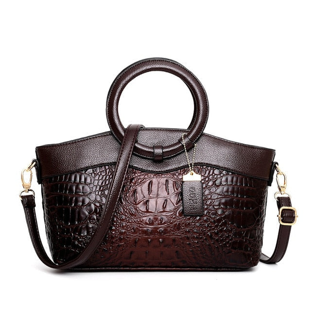 Frances - Bolsa de Ombro de Couro Clássica Heritage