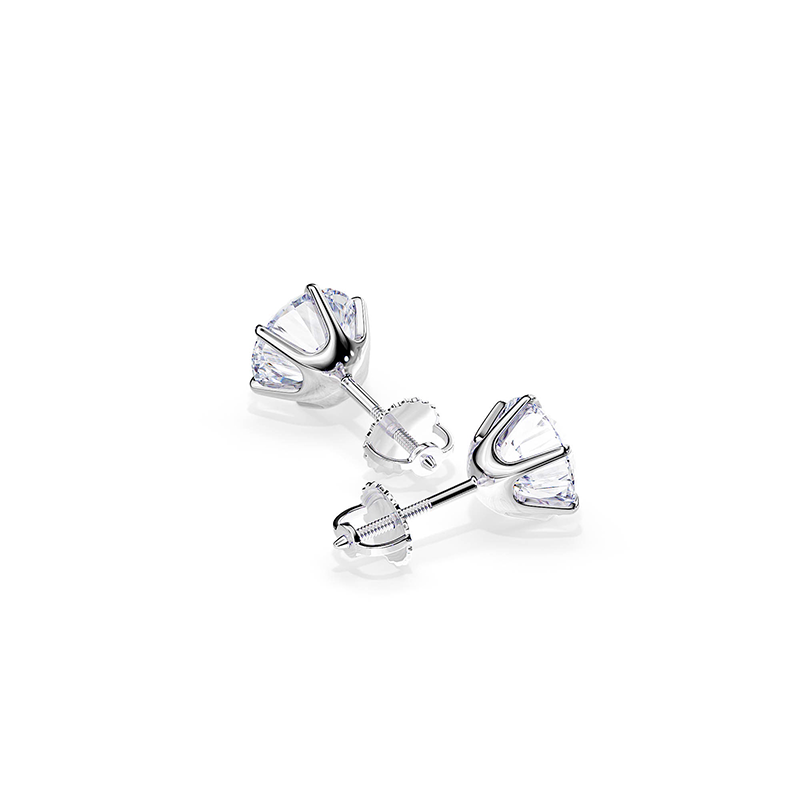 Brincos Tera em Ouro Branco Elegantes