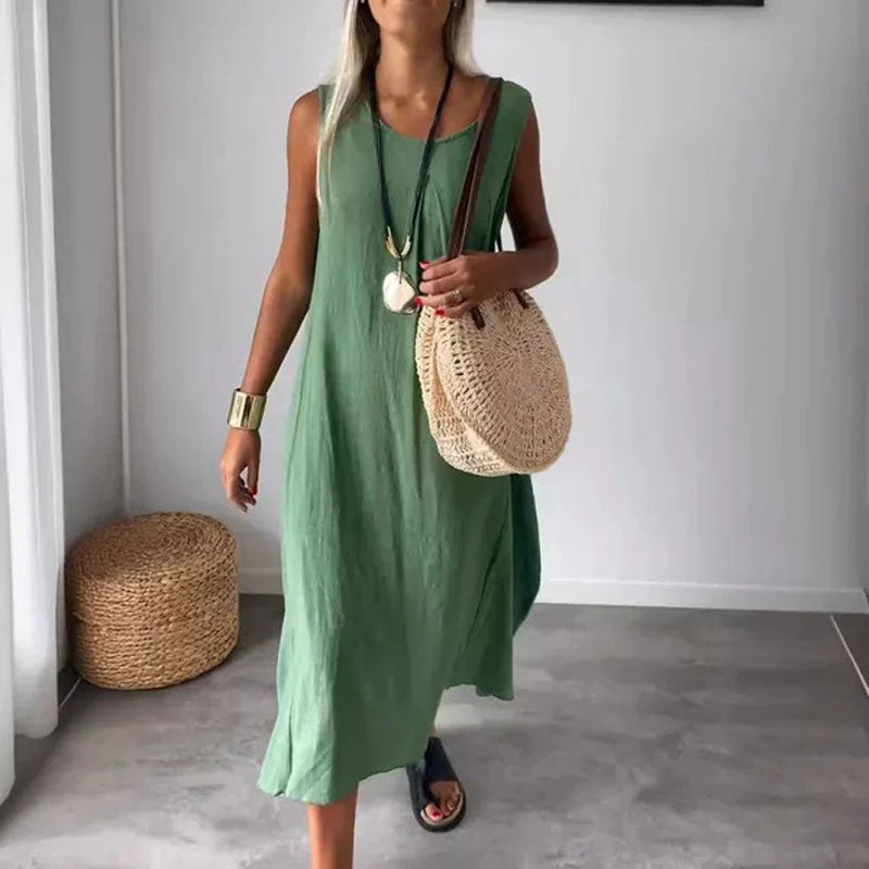 Amaris - Vestido Sem Mangas Relaxado