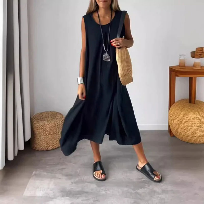 Amaris - Vestido Sem Mangas Relaxado