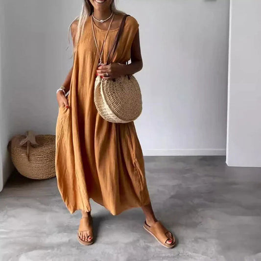 Amaris - Vestido Sem Mangas Relaxado
