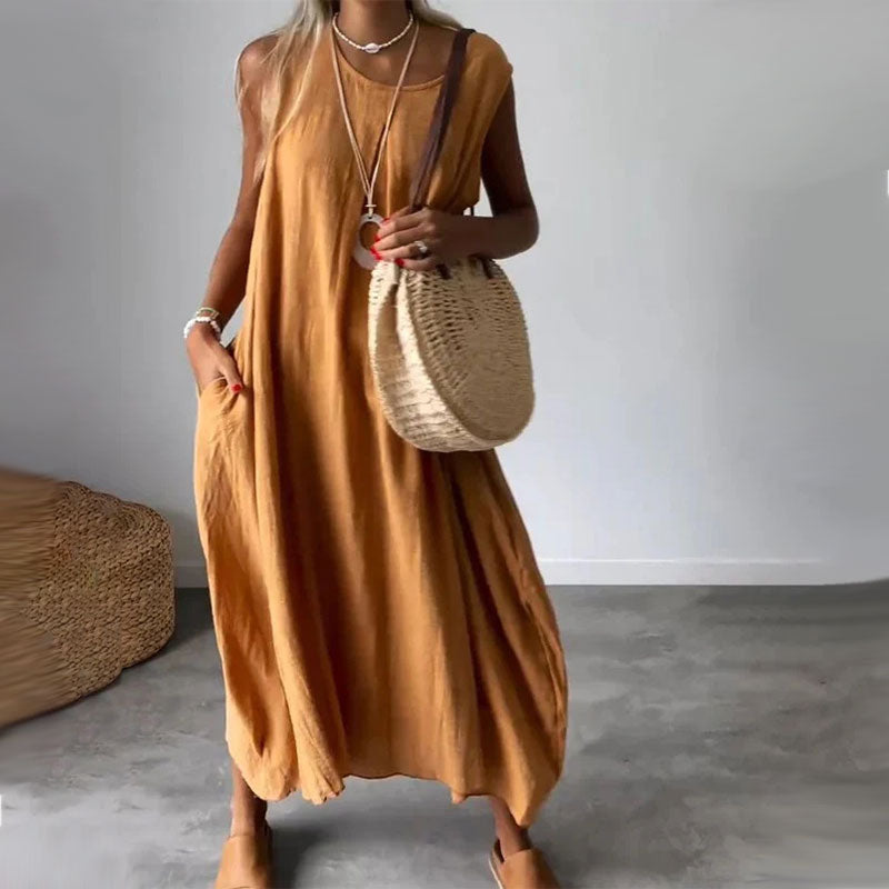 Amaris - Vestido Sem Mangas Relaxado