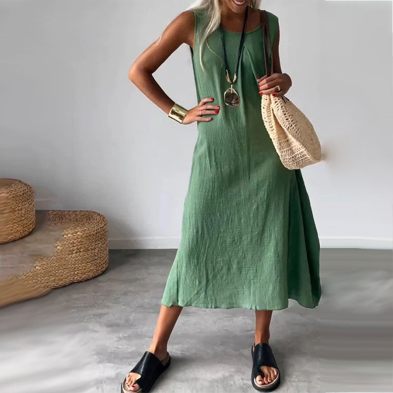 Amaris - Vestido Sem Mangas Relaxado