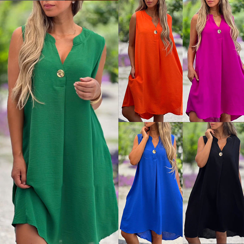 Elsie - Vestido Sem Mangas com Decote em V