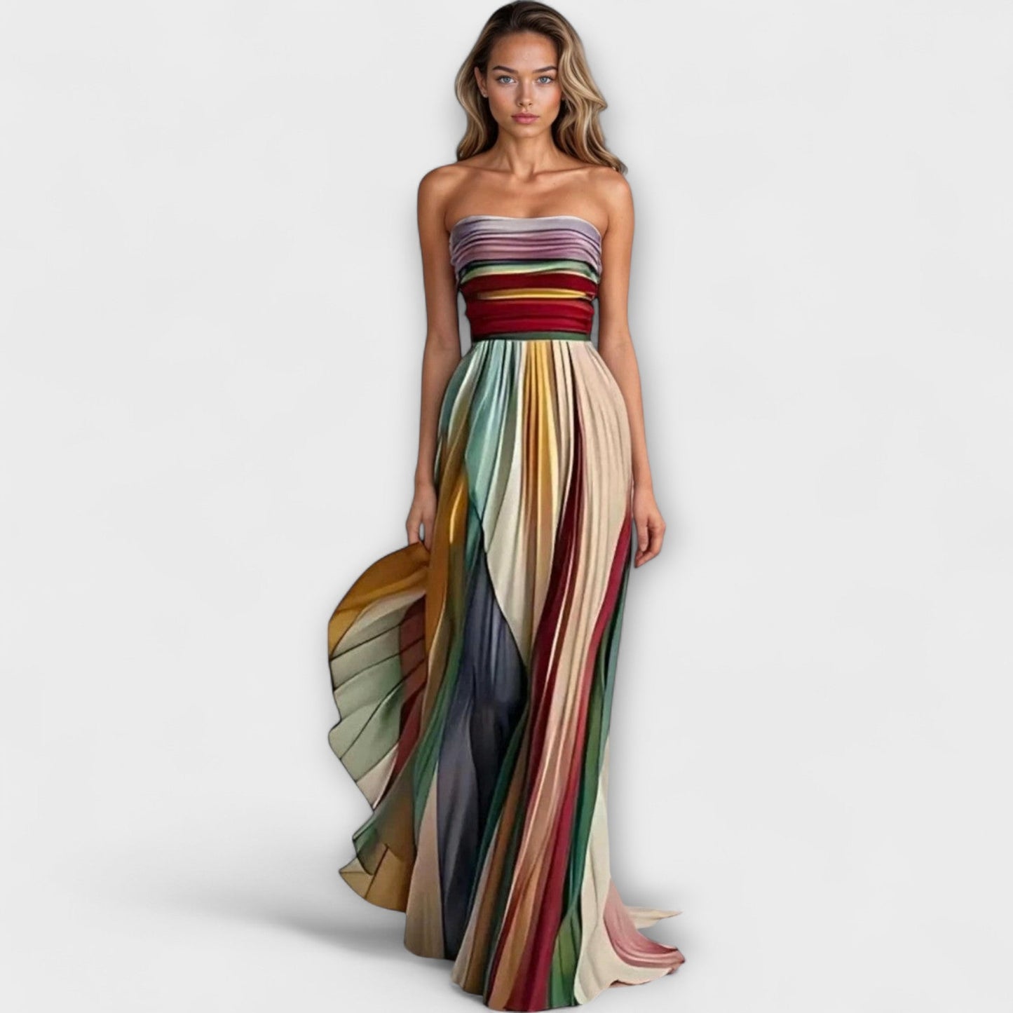 Flora - Vestido Longo de Tecido Premium
