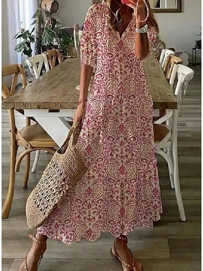 Luna | Vestido Boho Sem Esforço com Ajuste Lisonjeiro