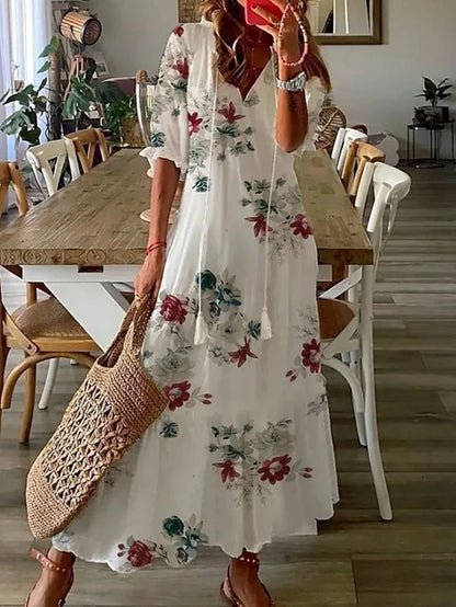 Luna | Vestido Boho Sem Esforço com Ajuste Lisonjeiro