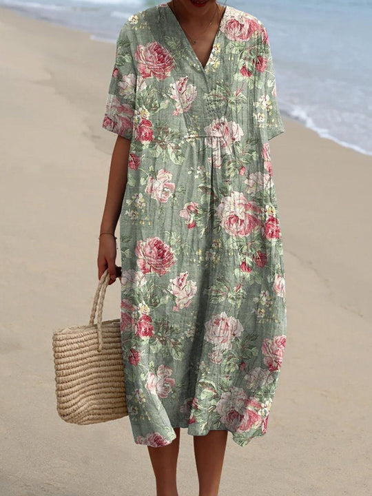 Lina - Vestido Floral Vintage