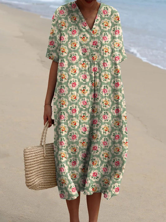 Femke - Vestido Floral Vintage