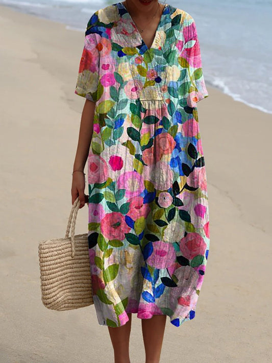 Bente - Vestido Vintage de Flores